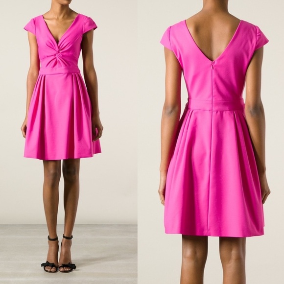 Armani Collezioni Pink A-Line Fit and Flare Cap Sleeve Dress Size 4 - Picture 1 of 15